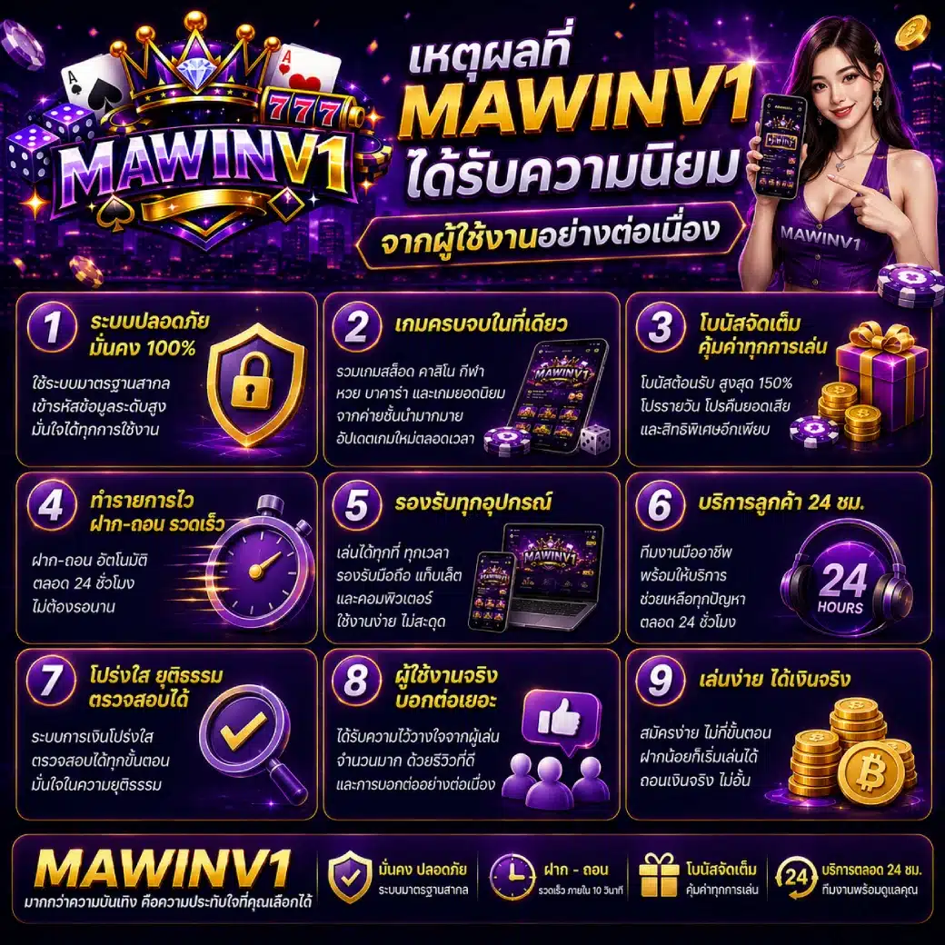 เหตุผลที่ MAWINV1 ได้รับความนิยมจากผู้ใช้งานอย่างต่อเนื่อง